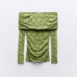 ZARA lace off the shoulder top NWT